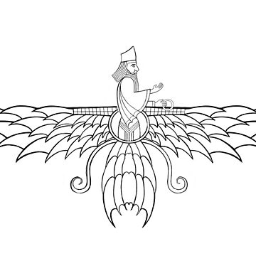 Faravahar - Zoroastrian symbol design -Zoroastrianism religion