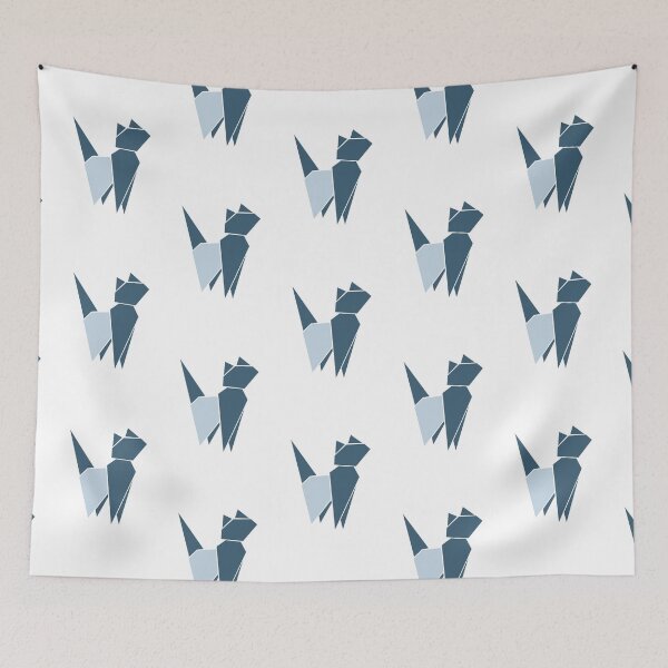 Aperçu de l'œuvre Illustration de chat Origami créée et vendue par Craig McEwan.