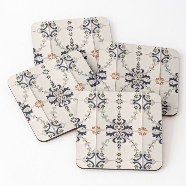 Item preview, Blue and orange flowers Azulejo - Portuguese tile. designed and sold by SaltedFreckles.