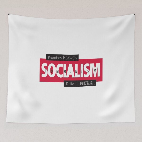 Item preview, ANTI SOCIALISM on white field designed and sold by skRB.