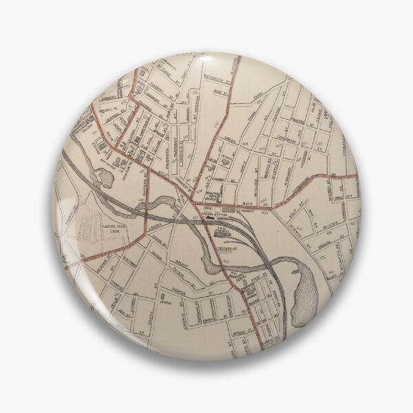 Item preview, Old Fitchburg MA Map (1891) Vintage Massachusetts City & Street Atlas designed and sold by BravuraMedia.