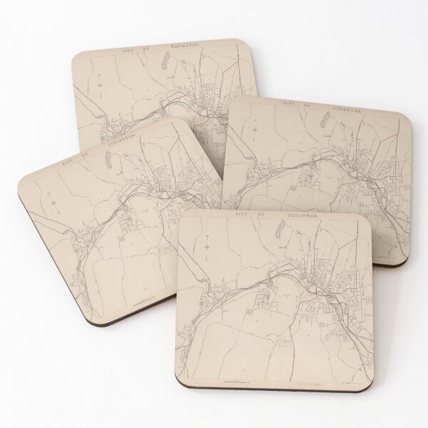 Item preview, Old Fitchburg MA Map (1891) Vintage Massachusetts City & Street Atlas designed and sold by BravuraMedia.
