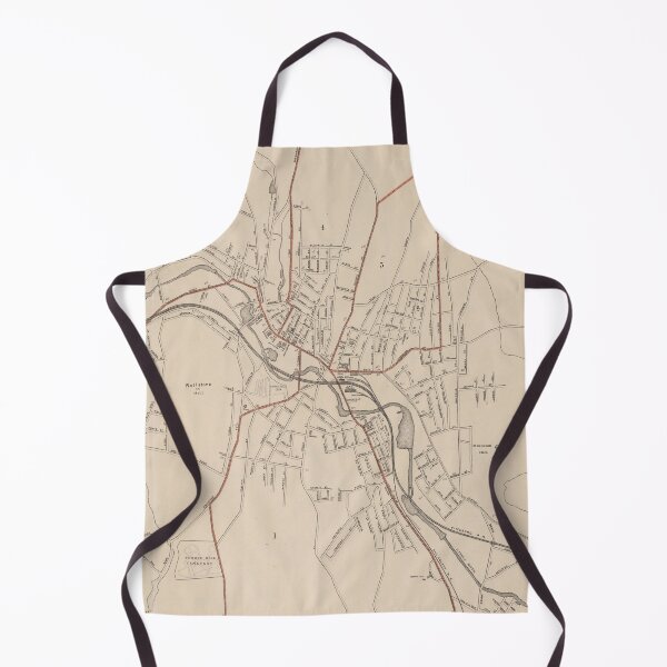 Item preview, Old Fitchburg MA Map (1891) Vintage Massachusetts City & Street Atlas designed and sold by BravuraMedia.