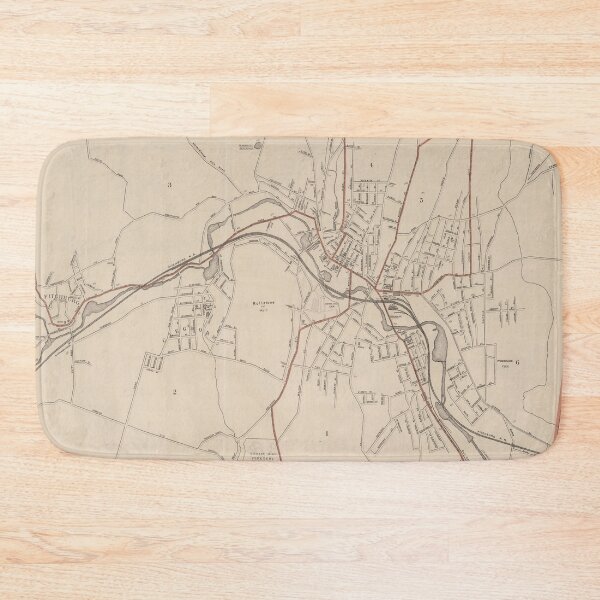 Item preview, Old Fitchburg MA Map (1891) Vintage Massachusetts City & Street Atlas designed and sold by BravuraMedia.
