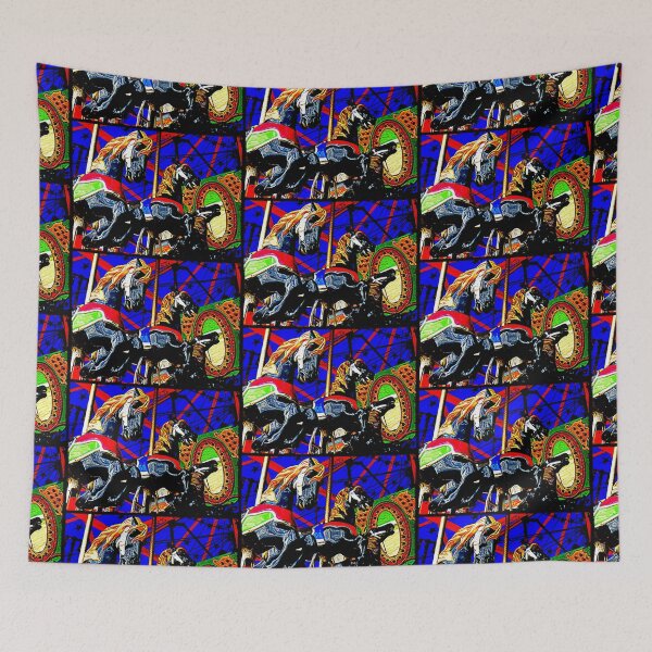 Item preview, Wildly Galloping Carousel Horseys  designed and sold by Jean Gregory Evans.