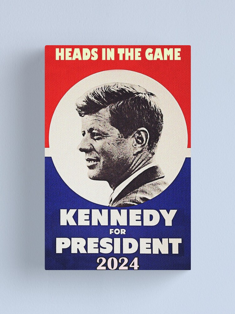 "Kennedy for President 2024 Heads In The Game" Canvas Print for Sale