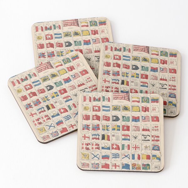 Item preview, Old Flags of The World Chart (1865) Vintage Banners of Various Nations designed and sold by BravuraMedia.