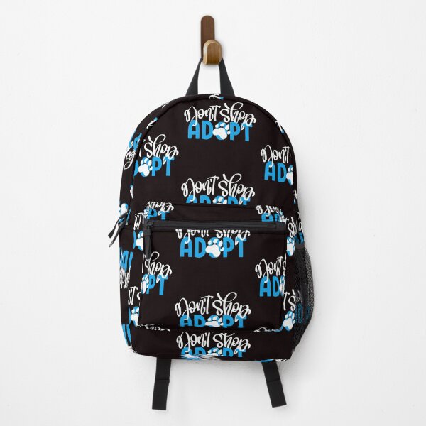 Item preview, Dont Shop Adopt with Paw Print White + Blue designed and sold by WearWolfDesigns.