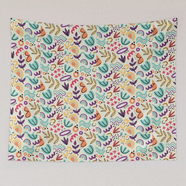 Item preview, Hand drawn abstract shapes pattern designed and sold by sasa-creations.