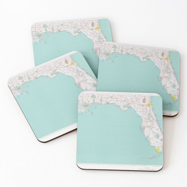 Item preview, Old Florida Map (1976) Vintage Sunshine State Atlas Weekender designed and sold by BravuraMedia.
