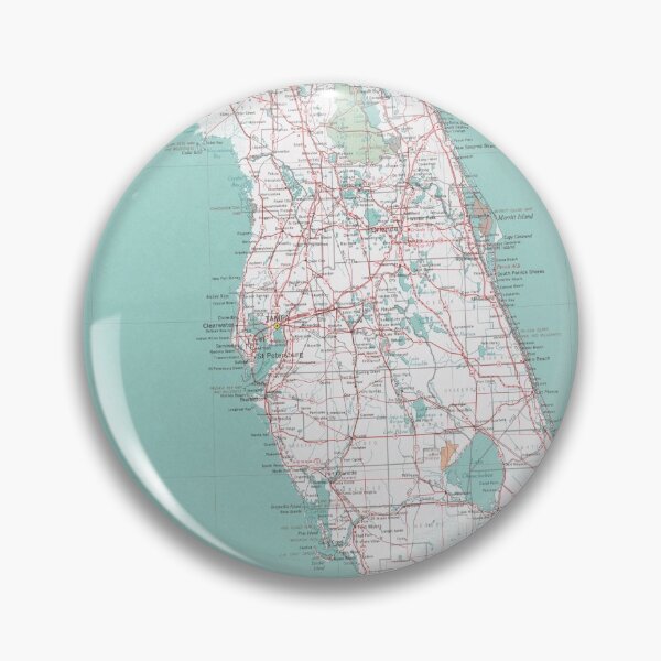Item preview, Old Florida Map (1976) Vintage Sunshine State Atlas Weekender designed and sold by BravuraMedia.