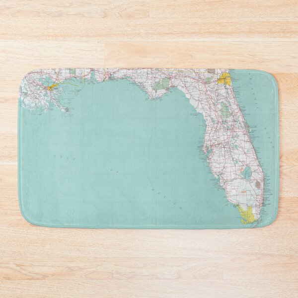 Item preview, Old Florida Map (1976) Vintage Sunshine State Atlas Weekender designed and sold by BravuraMedia.