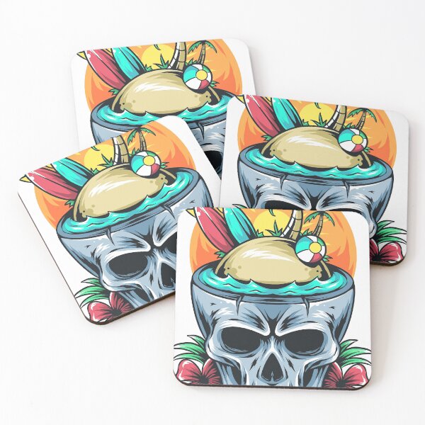 Artikelvorschau, Summer Skull Surfing Tree entworfen und verkauft von 10-windo.