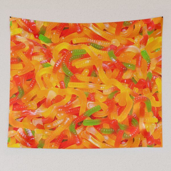 Item preview, Gummy Worms Candy Photo Pattern designed and sold by patternsoup.