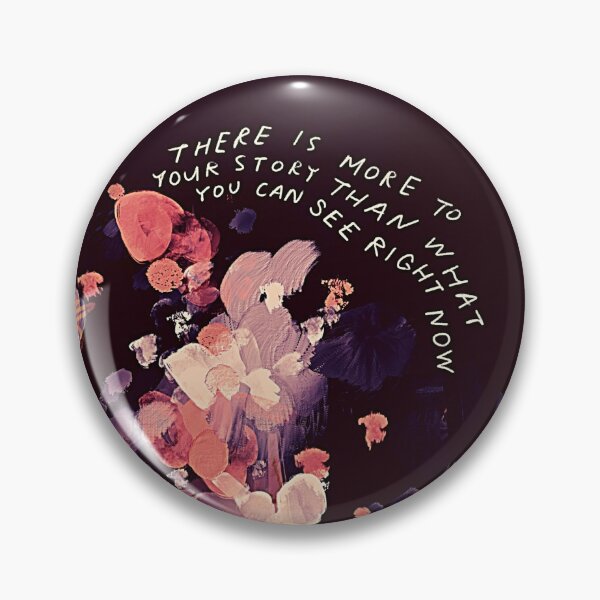 Item preview, There is more to your story - inspirational quote and dark floral abstract pink and purple flowers by Morgan Harper Nichols designed and sold by morgansgoods.