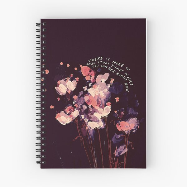 Item preview, There is more to your story - inspirational quote and dark floral abstract pink and purple flowers by Morgan Harper Nichols designed and sold by morgansgoods.