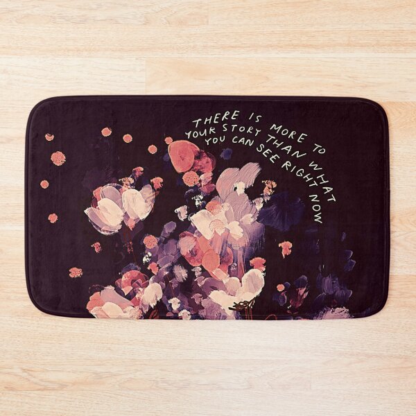 Item preview, There is more to your story - inspirational quote and dark floral abstract pink and purple flowers by Morgan Harper Nichols designed and sold by morgansgoods.
