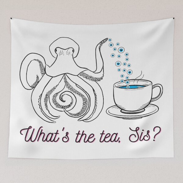 Item preview, Whats the Tea Sis, Trippy Octopus Little Teapot with eyeballs designed and sold by Ciara Shortall.