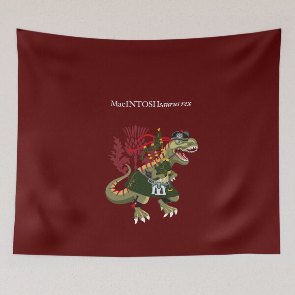 Item preview, Clanosaurus Rex: MacINTOSHsaurus rex MacIntosh McIntosh Family Tartan designed and sold by Lisa Rotenberg.