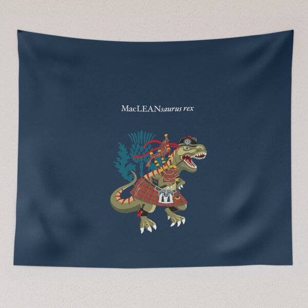 Item preview, Clanosaurus Rex: McLEANsaurus rex McLean, MacLean Family Tartan designed and sold by Lisa Rotenberg.