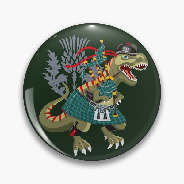 Item preview, Clanosaurus Rex: FERGUSONsaurus rex Ferguson Family Tartan designed and sold by Lisa Rotenberg.