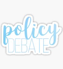 policy debate -- blue Sticker