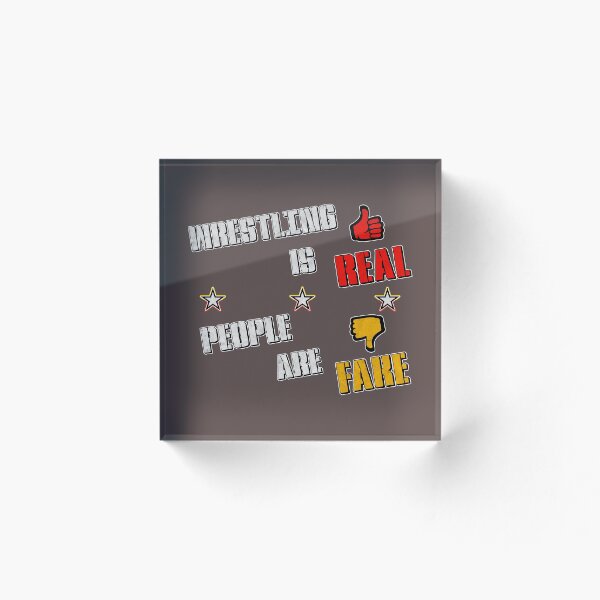 Item preview, Wrestling is real, people are fake designed and sold by Timur Chelyadnik.