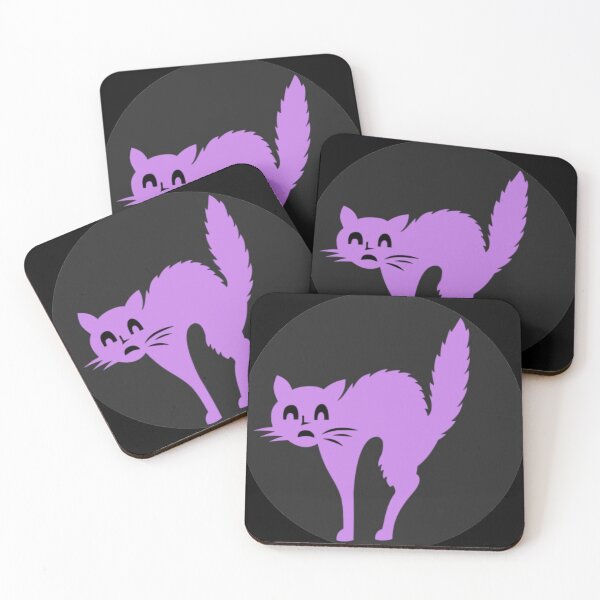 Item preview, Black and purple cute cat and kitty sticker designed and sold by Avani Creation.