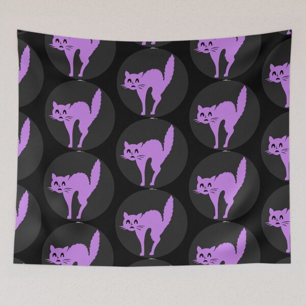 Item preview, Black and purple cute cat and kitty sticker designed and sold by Avani Creation.