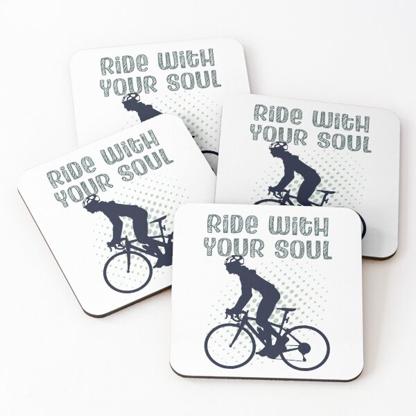 Item preview, Ride With Your Soul - Cycling Quotes designed and sold by DrawingBoard.