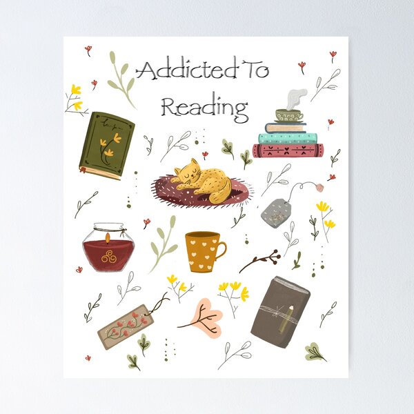 Item preview, Addicted To Reading designed and sold by RedwoodShop.