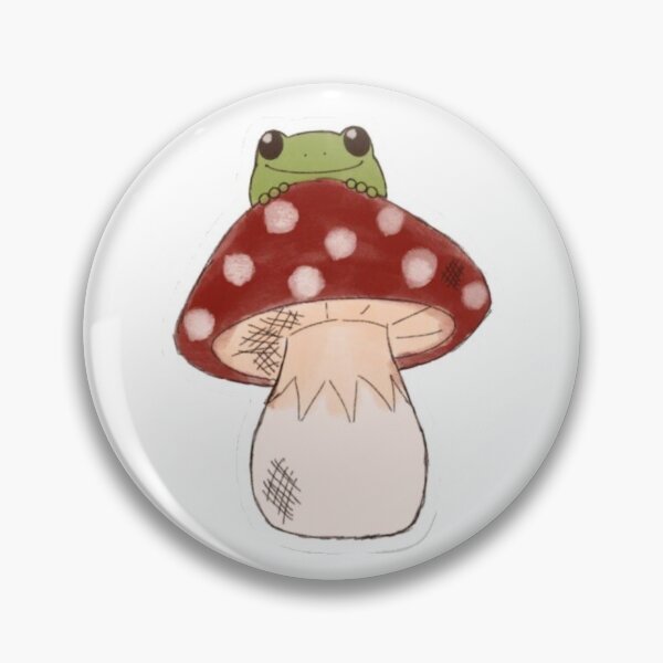 Item preview, frog on mushroom designed and sold by ArtByMal.