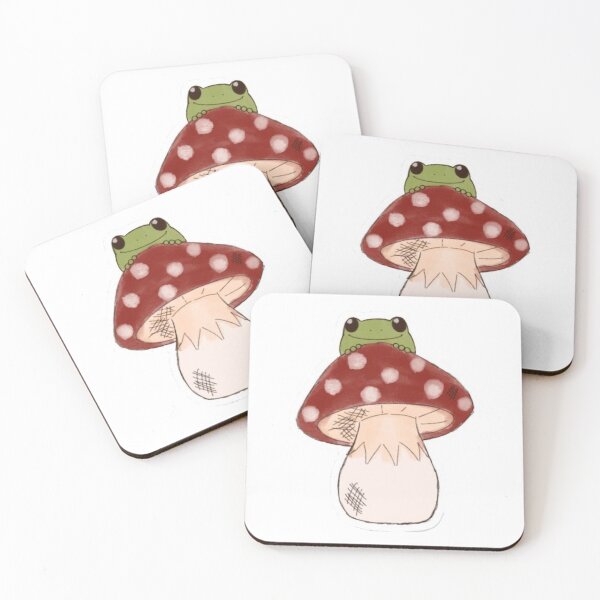 Item preview, frog on mushroom designed and sold by ArtByMal.