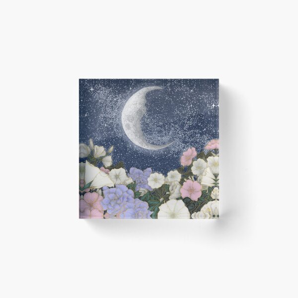 Moonlight in the Garden Acrylic Block