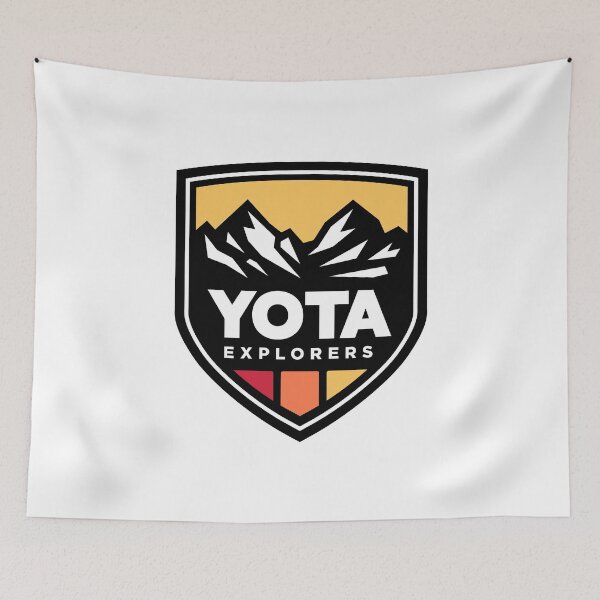 Item preview, Yota Explorers Shield Badge Toyota Vintage Racing Stripes Mountains Off-road designed and sold by sticker-stacker.