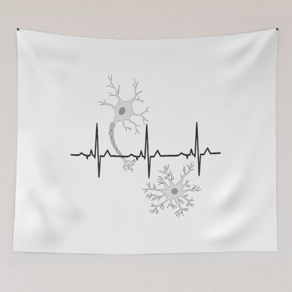 Item preview, EKG Neuron Neuroscience lover - black designed and sold by RosArt100.