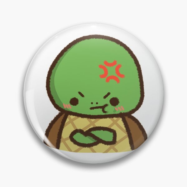 Item preview, Kawaii green baby turtle being angry designed and sold by GLwithUs.