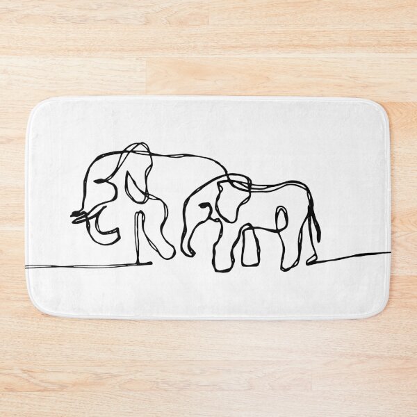 Elephant 01 Bath Mat