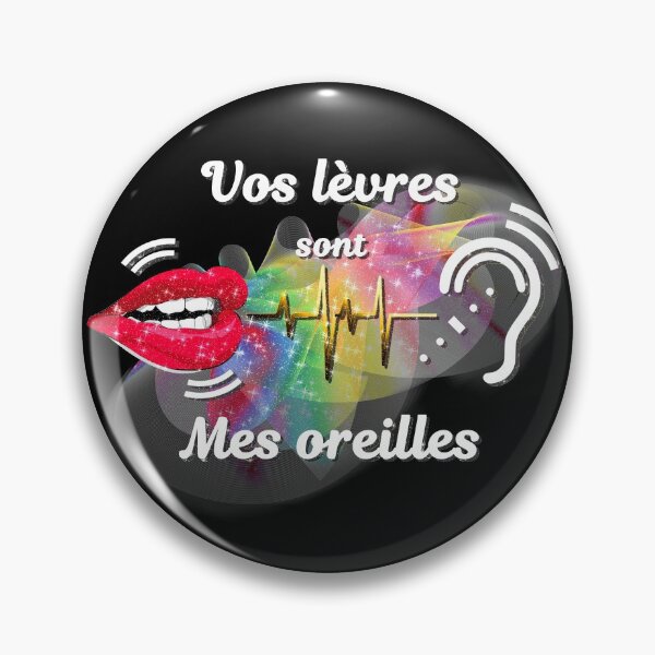 Item preview, Your lips are my ears - Deaf & Hard Hearing Disability Support Calligraphy on black designed and sold by Jolly-Yosei.