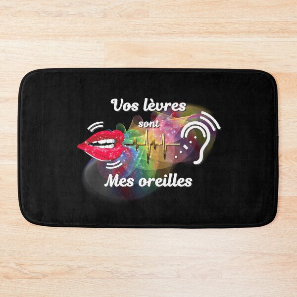 Item preview, Your lips are my ears - Deaf & Hard Hearing Disability Support Calligraphy on black designed and sold by Jolly-Yosei.
