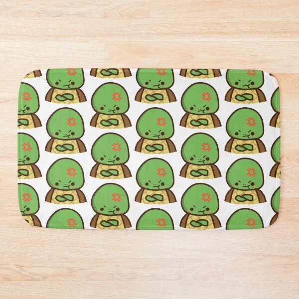 Item preview, Kawaii green baby turtle being angry designed and sold by GLwithUs.