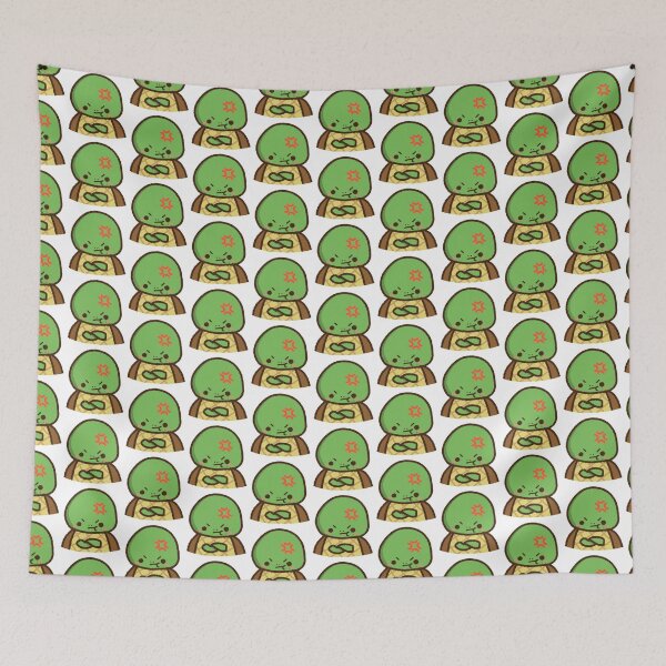 Item preview, Kawaii green baby turtle being angry designed and sold by GLwithUs.