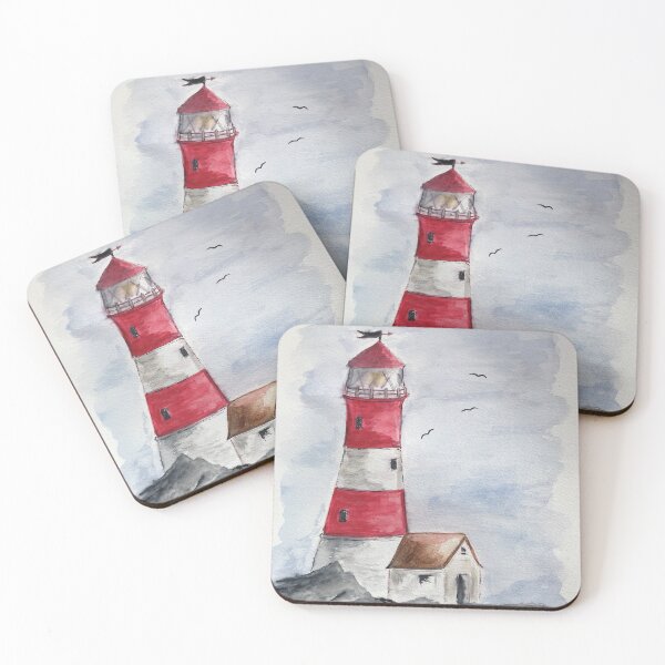 Item preview, Red and White Lighthouse on the Coast designed and sold by Juliejart.