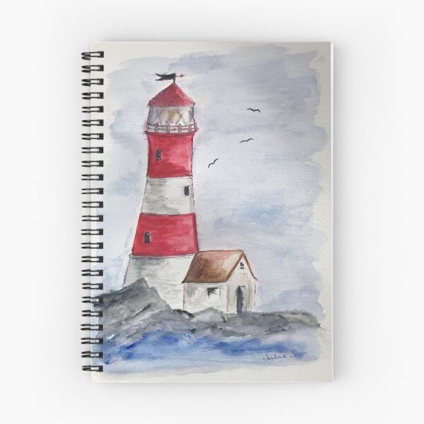 Item preview, Red and White Lighthouse on the Coast designed and sold by Juliejart.