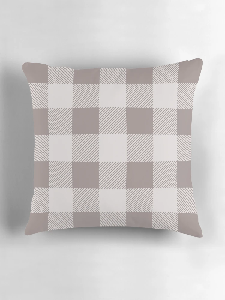 Thumbnail 3 of 4, Pillow, Grey Check pattern designed and sold by Innet.