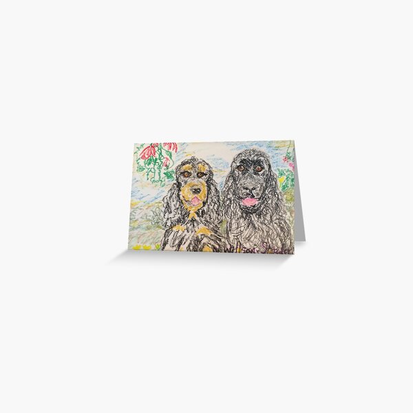 Two Cockers Greeting Card