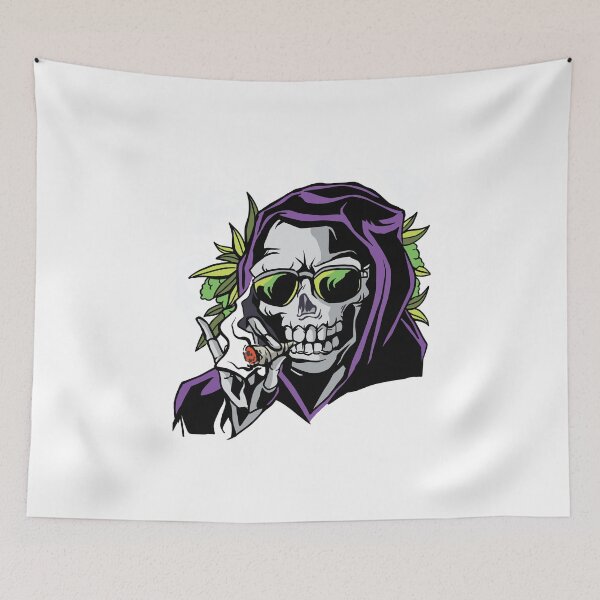Item preview, Skeleton Smoking Marijuana  designed and sold by TRIBExSPACE.