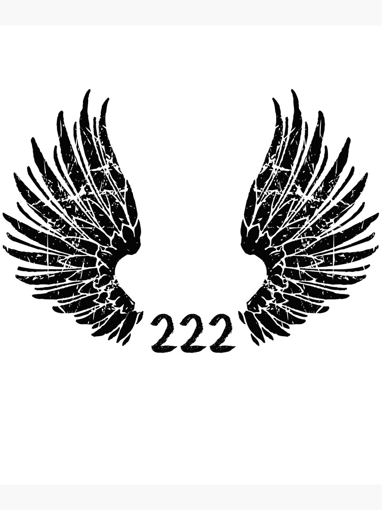 Discover 222 angel number black gift Premium Matte Vertical Poster