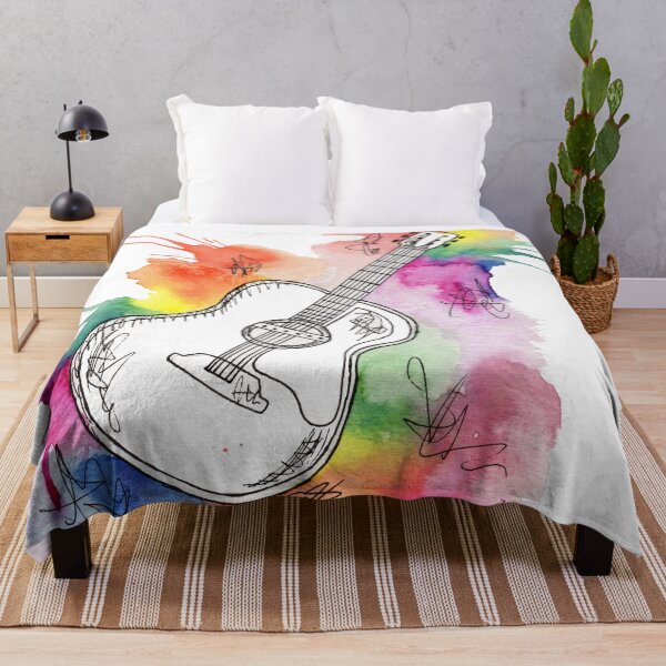Item preview, Watercolour Rainbow Guitar designed and sold by MenagerieMayhem.