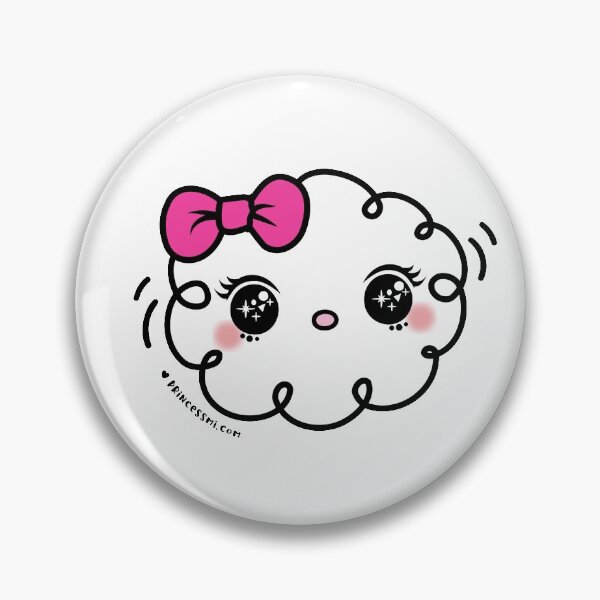 Item preview, cute kawaii cloud with pink ribbon and big bing bing eyes designed and sold by princessmi-com.